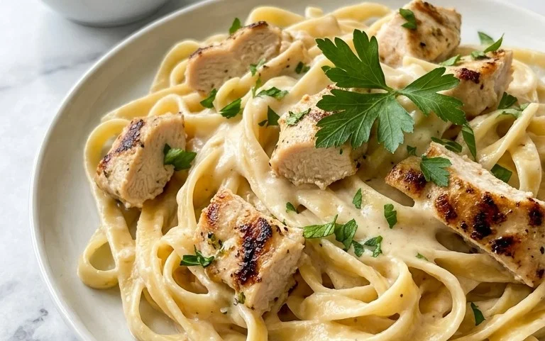 Low Calorie Chicken Alfredo
