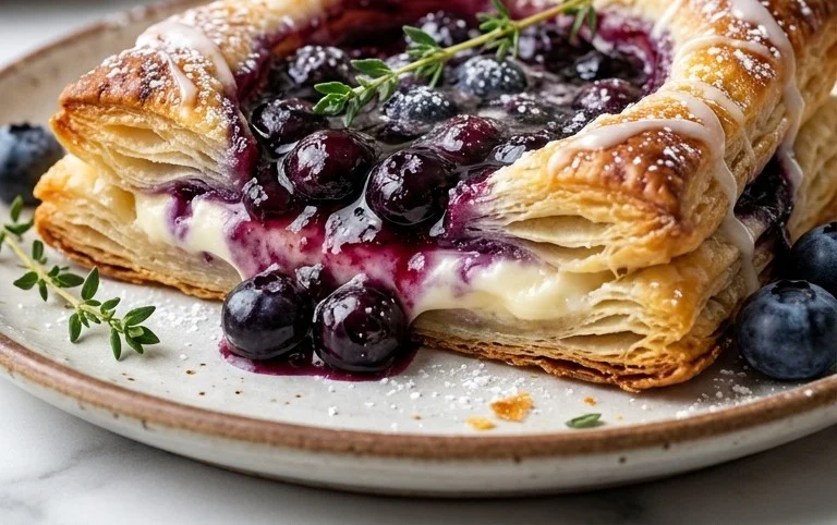 Blueberry Cream Cheese Puff Pastry