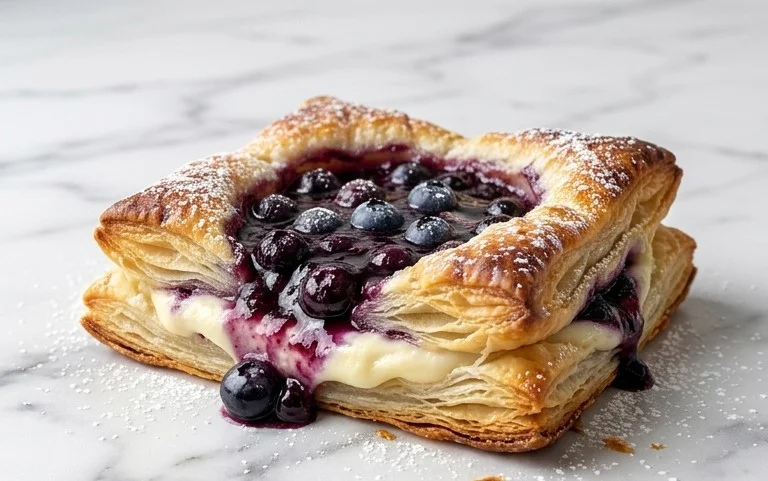 Blueberry Cream Cheese Puff Pastry