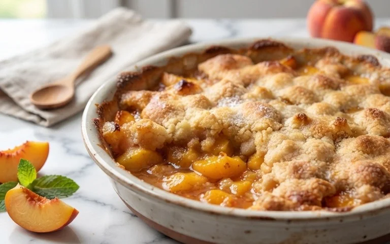 The Easiest Southern Peach Cobbler
