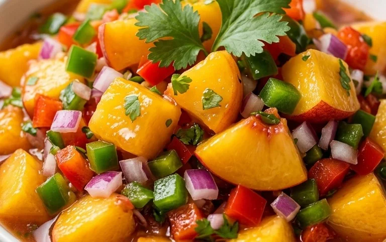Sweet & Spicy Peach Salsa Canning Recipe