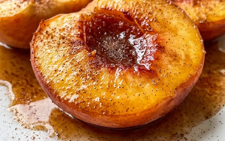 Cinnamon Sugar Baked Peaches