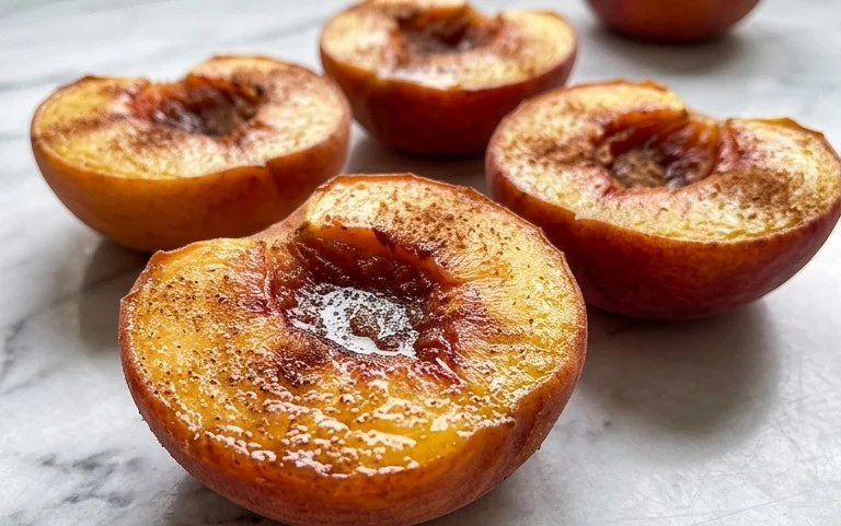 Cinnamon Sugar Baked Peaches