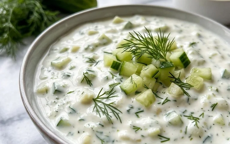 Cucumber Dip with Sour Cream and Dill