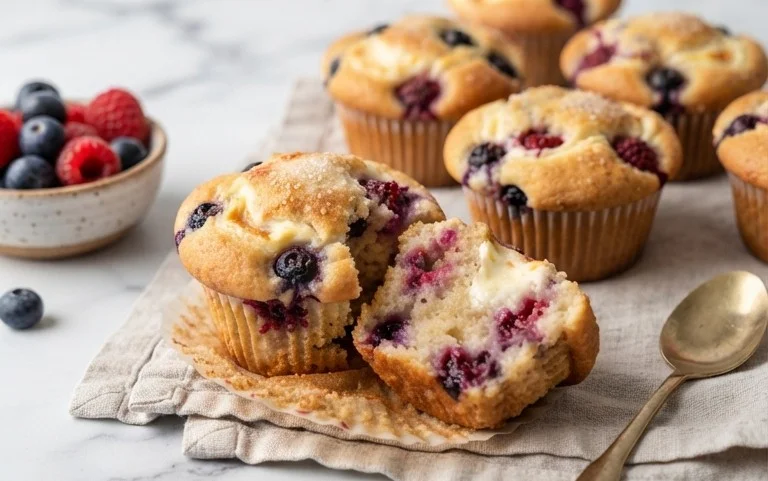 Berry Cream Cheese Muffins