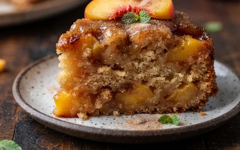 Brown Sugar Peach Cake