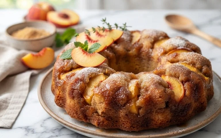 Brown Sugar Peach Cake