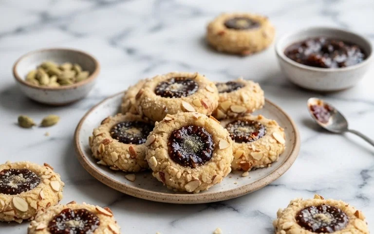 Cardamom Fig Thumbprint Cookies