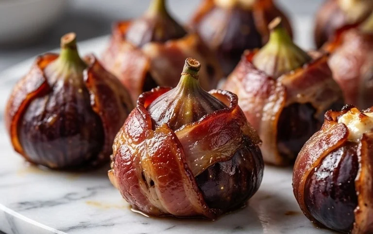 Beef Bacon Wrapped Stuffed Figs