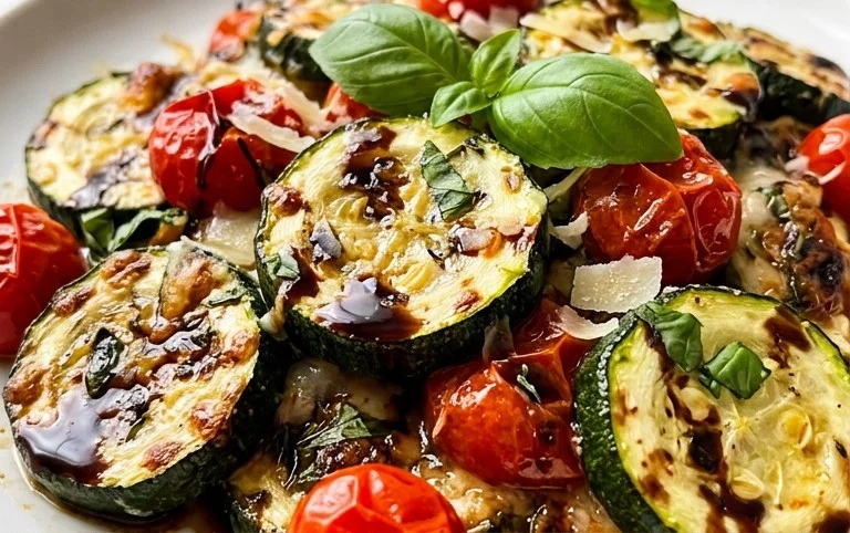 Balsamic Zucchini Tomato Bake