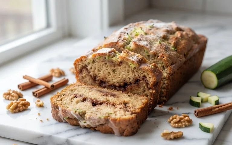 Moist and Delicious Cinnamon Swirl Zucchini Bread