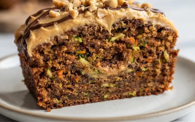 Moist Peanut Butter Zucchini Cake Recipe