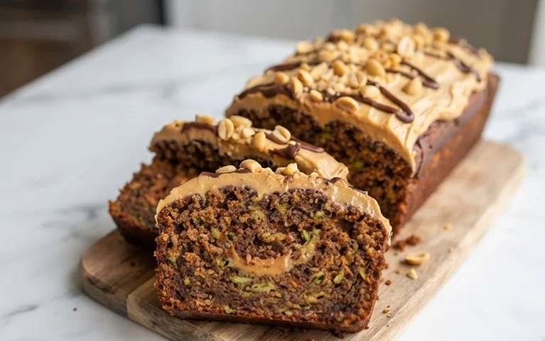 Moist Peanut Butter Zucchini Cake Recipe