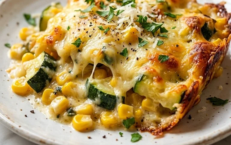 Zucchini Corn Parmesan Bake Recipe