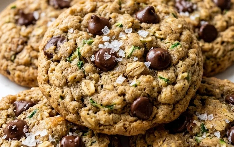 Homemade Zucchini-Oat Chocolate Chip Cookies