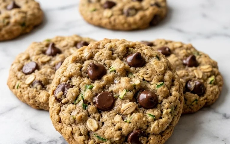 Homemade Zucchini-Oat Chocolate Chip Cookies