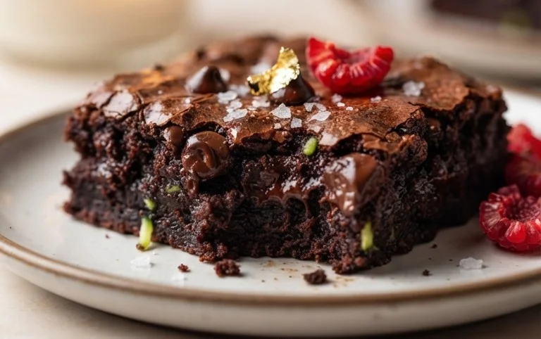 Fudgy Dark Chocolate Zucchini Brownies Recipe