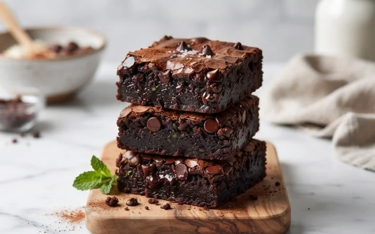 Fudgy Dark Chocolate Zucchini Brownies Recipe
