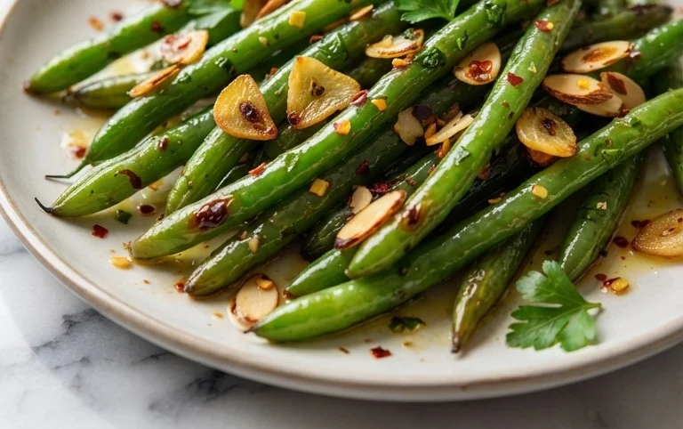 Sautéed Green Beans Recipe with Garlic