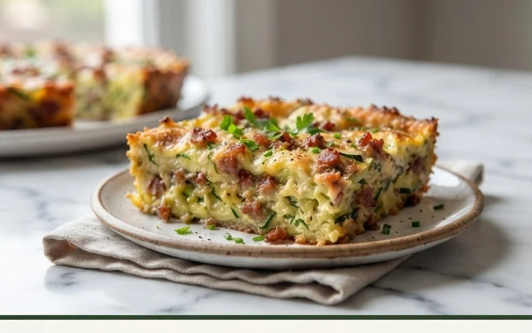 Zucchini and Beef Bacon Slice